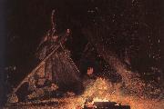 Winslow Homer Campfire Germany oil painting artist